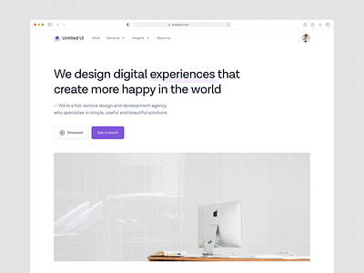 Agency landing page — Untitled UI