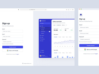 SaaS sign up page — Untitled UI