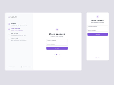 Simple sign up flow — Untitled UI by Jordan Hughes® on Dribbble