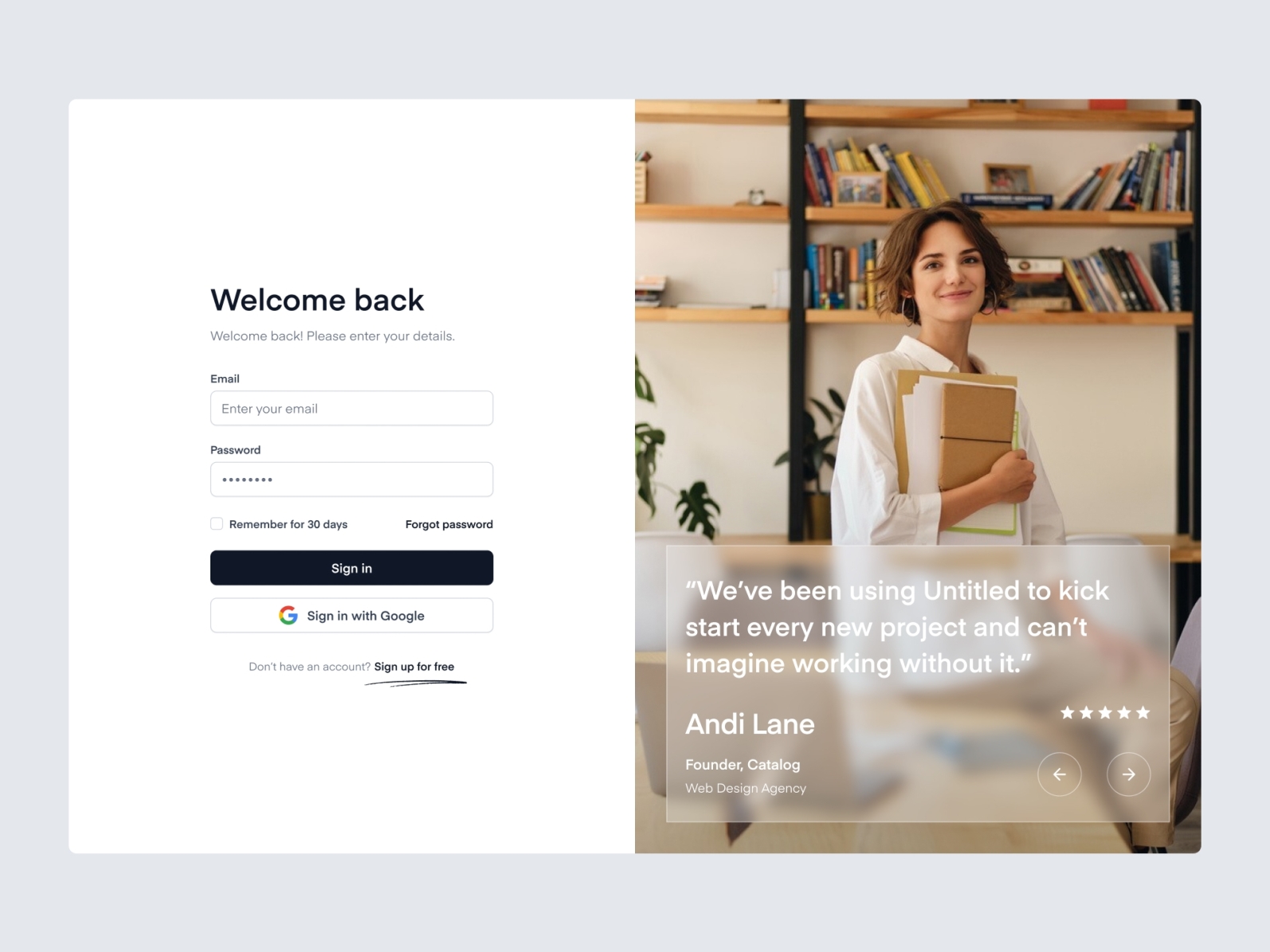 Log In Page — Untitled UI By Jordan Hughes® On Dribbble