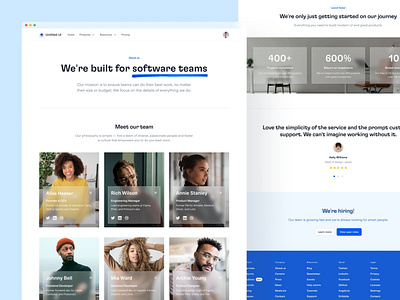 About us page — Untitled UI about us careers clean ui company design system figma jobs minimal minimalism simple team ui kit web design webflow