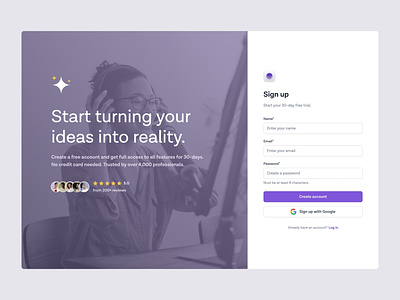 Sign up page — Untitled UI