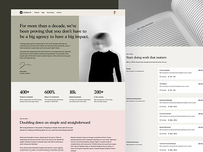 Agency website subpages — Untitled UI about us agency careers company design system figma jobs minimal minimalism organic typography ui kit warm