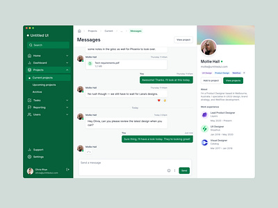 Dashboard messaging — Untitled UI