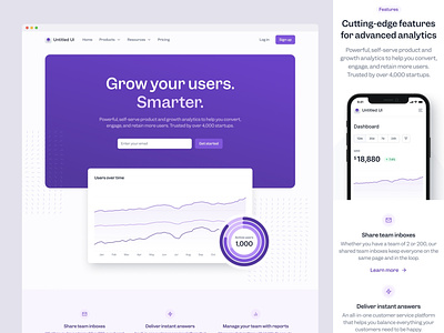 SaaS landing page — Untitled UI