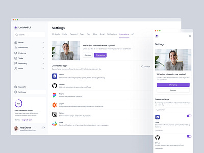 Integrations settings page — Untitled UI by Jordan Hughes® on Dribbble