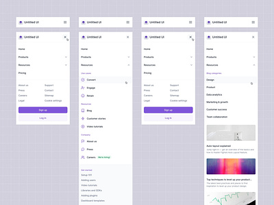 Header navigations — Untitled UI by Jordan Hughes® on Dribbble