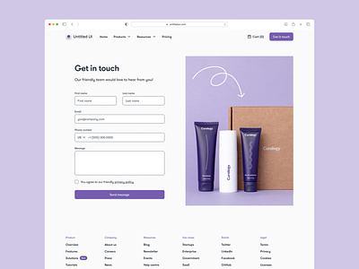 Get in touch / contact page — Untitled UI contact form contact page contact us design system figma form get in touch minimal minimalism ui kit web design webflow