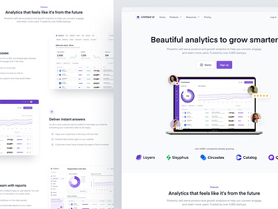 SaaS landing page — Untitled UI b2b clean ui design system figma home page landing page marketing site minimal minimalism saas simple ui kit web design webflow