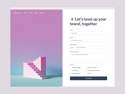 Contact form — Untitled UI 3d 3d illustration booking booking form clean ui contact contact us design system figma form get in touch minimal minimalism simple web design webflow