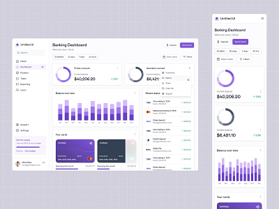 Banking dashboard — Untitled UI by Jordan Hughes® on Dribbble