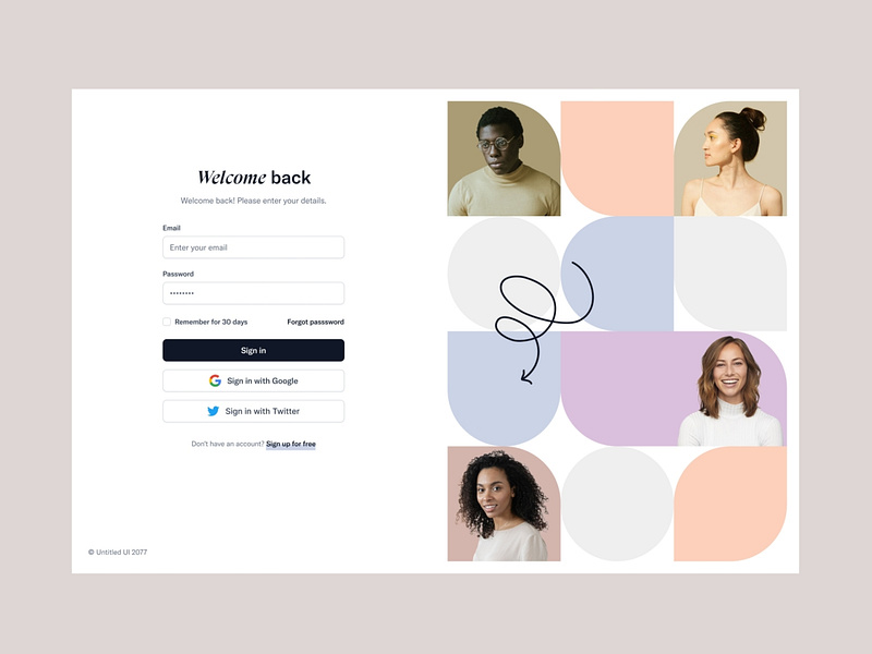Log in — Untitled UI by Jordan Hughes® on Dribbble