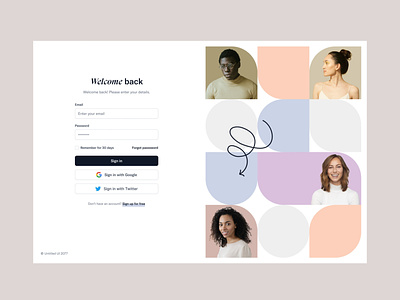 Log in — Untitled UI clean ui design system figma geometric geometry log in login minimal minimalism shapes sign up signup simple ui kit web design webflow