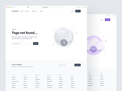 404 page — Untitled UI 404 404 age 504 error page figma minimal minimalism simple webflow