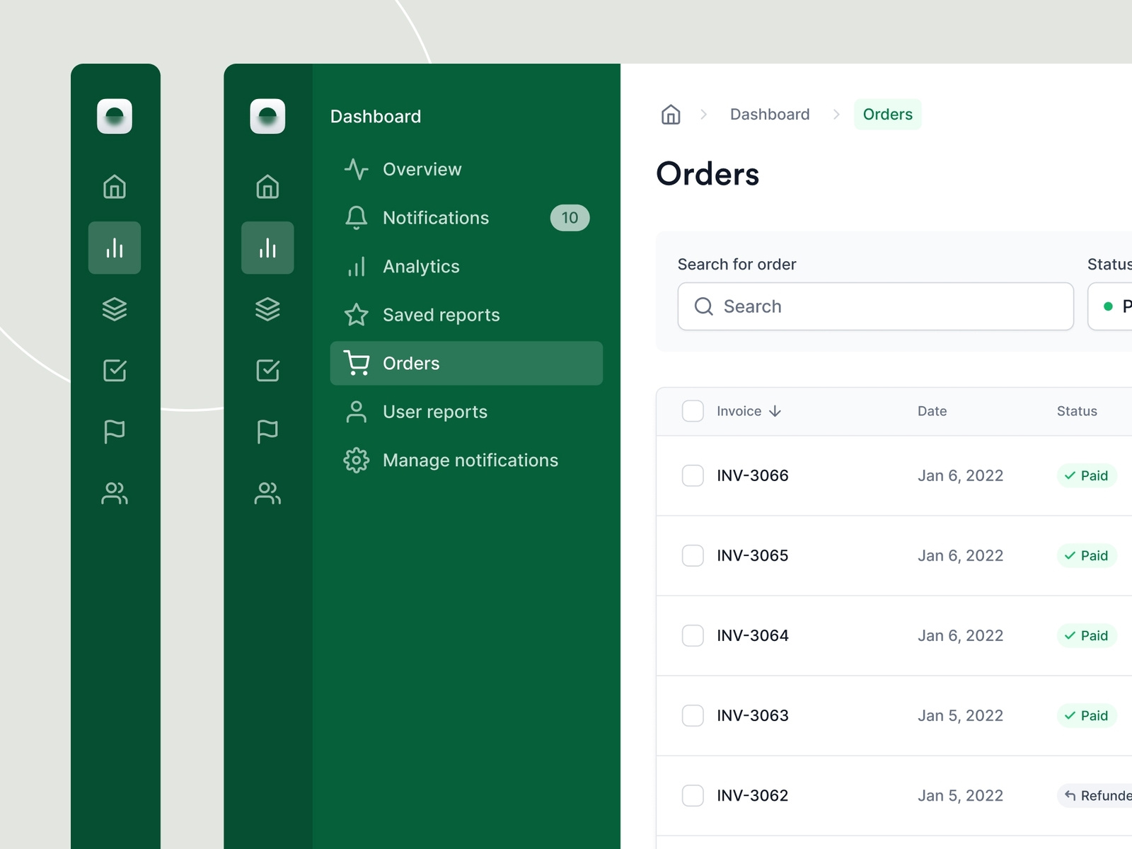 Orders and invoices dashboard — Untitled UI by Jordan Hughes® on Dribbble