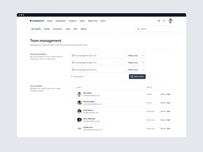 Team management page — Untitled UI by Jordan Hughes® on Dribbble