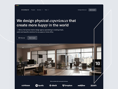 Interior design website — Untitled UI