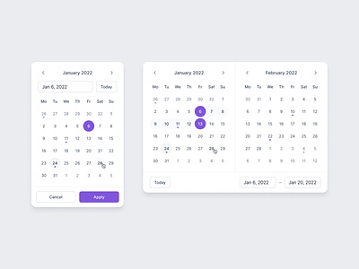 Date picker components — Untitled UI