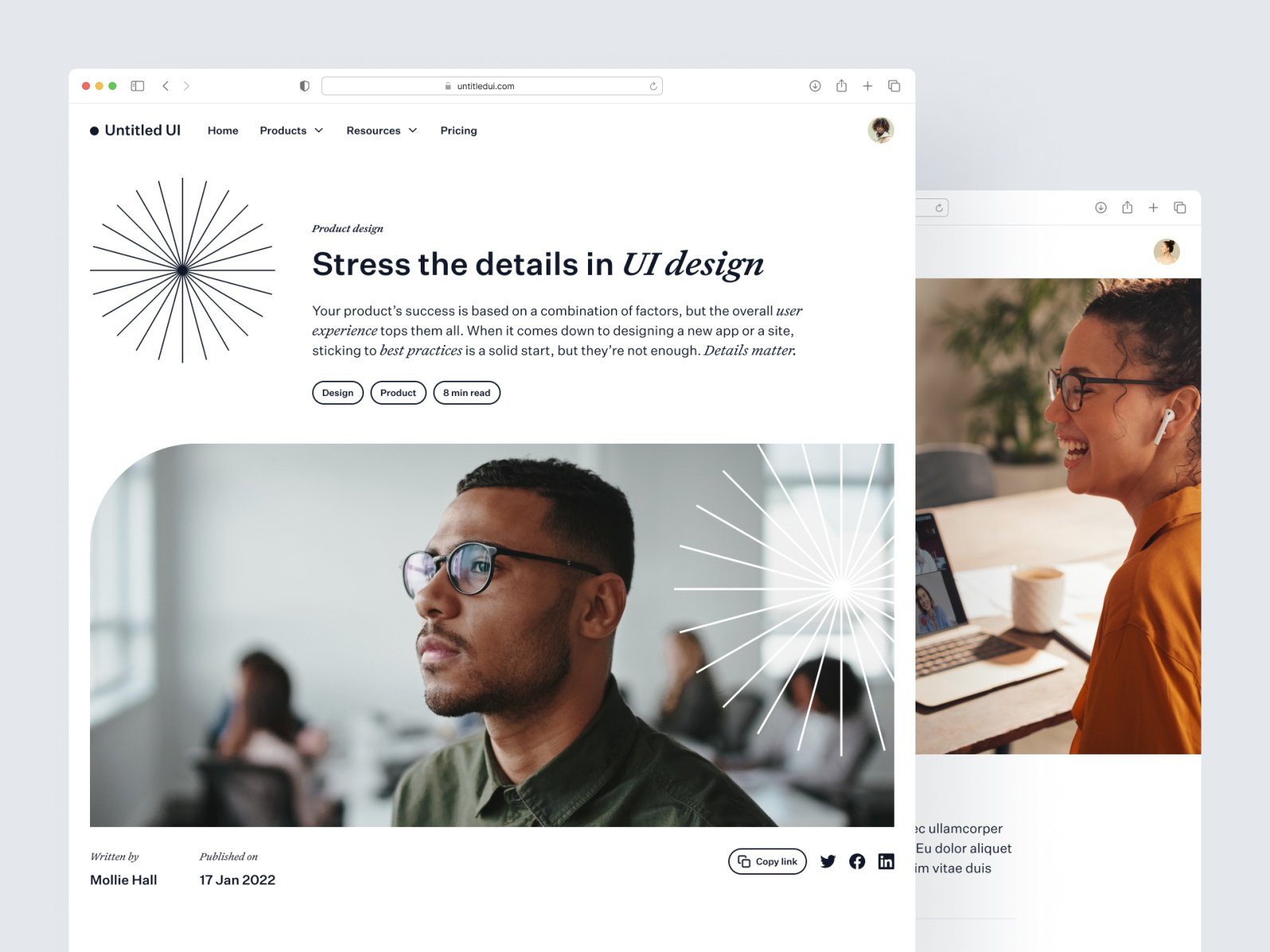 Blog post — Untitled UI by Jordan Hughes® on Dribbble
