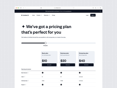 Pricing table — Untitled UI by Jordan Hughes® on Dribbble