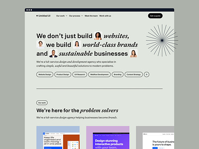 Design agency website — Untitled UI
