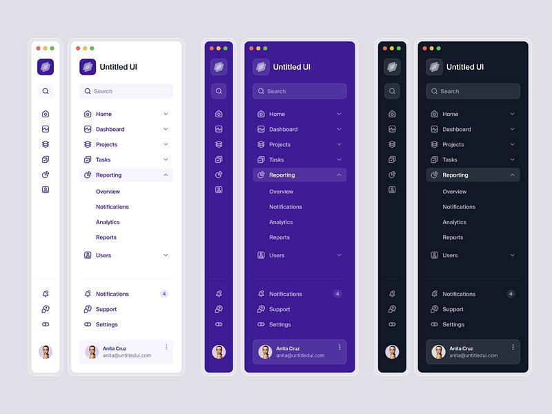 Sidebar navigation — Untitled UI by Jordan Hughes® on Dribbble
