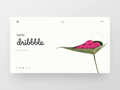 Hello Dribbble! clean clean ui debut debut shot figma landing page minimal minimalistic plant principle simple simplicity simplistic ui web design webflow