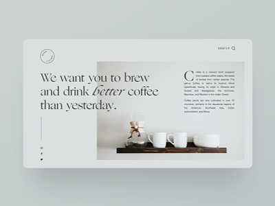 Brand experiments — part 05 blog blog design brand identity branding cafe clean clean ui coffee figma landing page minimal minimalism ogg simple simple design type typography ui web design webflow