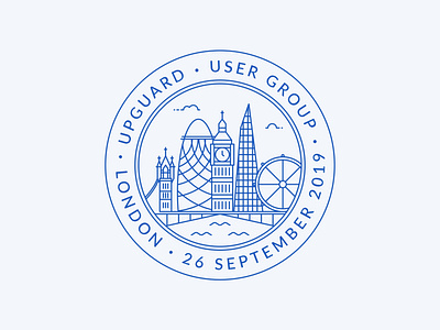 London user group stickers for UpGuard design figma illustration illustrator line art logo london minimal minimalism simple sticker stickers uk user group vector vector illustration