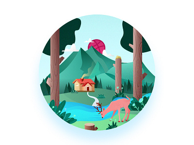 Hello Dribbble! illustrations interface practice