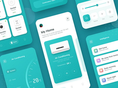 Intelligent Home Interface Practice app branding conditioner curriculum design furniture home icon illustration illustrations logo ps sketch typography ui 图标 家具 家居 智能 空调
