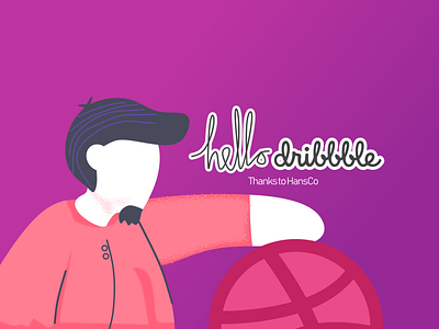 Hello Dribbble art brand branding character clean design dribbble dribbble invite flat friends friendship good graphic design hellodribbble illustration thanks typography vector