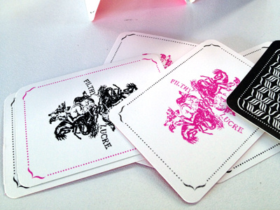 'Filthy Lucre' playing cards