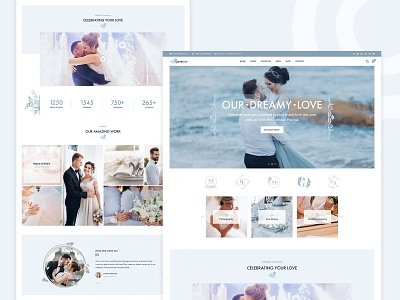 Loveme - Wedding & Wedding Planner Website bride groom marriage ui wedding wedding business wedding planner wedding shop