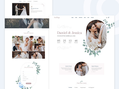 Feelings - Wedding & Wedding Planner Website bride design groom minimal ui wdeeing webdesign wedding planner