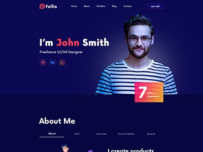 Personal Portfolio Template by Naima Anjum on Dribbble