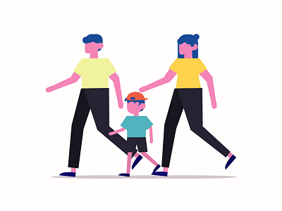 Let's take a walk illustration person vector
