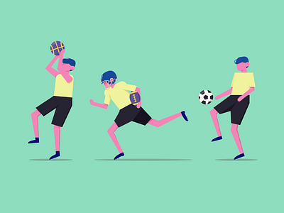 Let's Do Sports avatars illustration sports vector