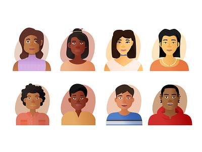 Diversity Avatars avatars diversity illustrations vector