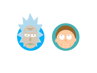 Rick and Morty Avatars avatars icon icons illustration rick and morty vector
