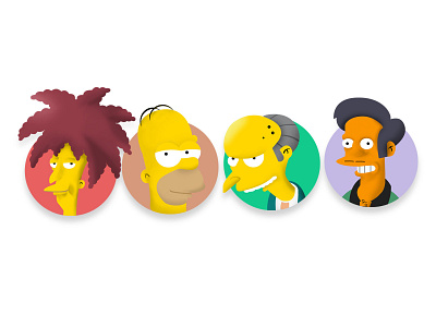 Simpson Avatars avatars icon illustration simpsons vector