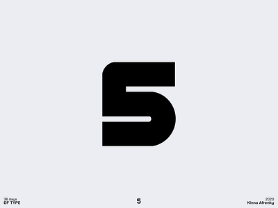 36 Days of Type : 5 36daysoftype 5 brand identity branding dailylogochallenge design logo logodesign number logo