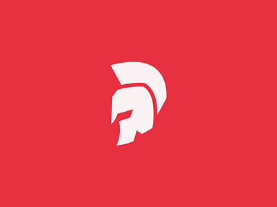 P + Spartan Logomark esport knight letter p logo mascot p spartan warrior