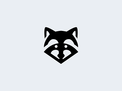 Raccoon Logomark animal brand identity mascot minimalist logo raccoon raccoon logo