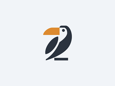 Toucan Logomark animal bird logo mascot toucan