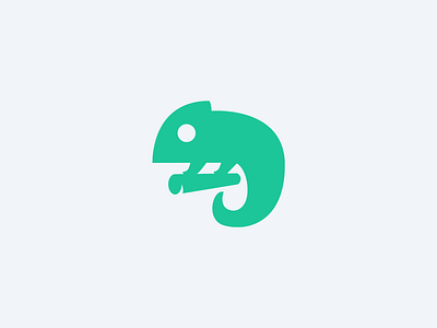 Chameleon Logomark animal chameleon logo mascot reptile