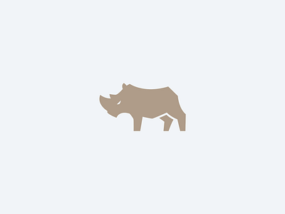 Rhino Logomark animal logo mascot rhino