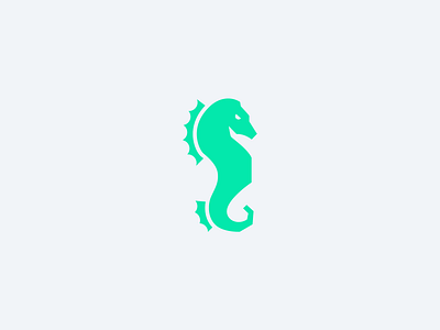 Seahorse Logomark animal horse logo mascot sea seahorse