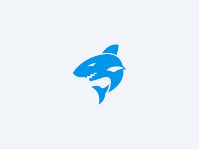 Shark Logomark animal fish logo mascot shark