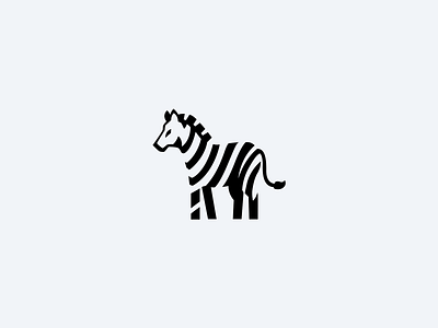 Zebra Logomark animal logo mascot zebra